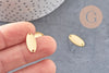 Pendentif connecteur ovale acier 201 inoxydable doré 16.5mm, x5 VALIDE
