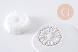 Emporte-Pièce Pâte polymère rond Fleur tournesol créole interchangeable 30mm, x1 (G10996)