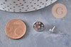 Attache et support pour pin's fer platine 11mm, x5 (G11030)