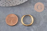 Créoles interchangeable acier 202 inoxydable doré IP 20mm, la paire (G11049)