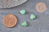 Cabochon coeur aventurine naturelle 8x8mm, x1 (G11044)