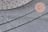 Collier Chaine serpent acier inoxydable platine 1mm/42.5cm, x1 (G11057)