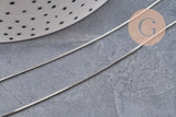Collier chaine serpent acier inoxydable platine 1.5mm/45cm, x1 (G11065)