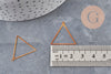 Pendentif triangle évidé laiton brut 22mm, x4 (G11035)