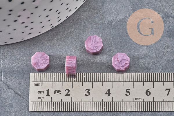 Granulés cire violet nacré à cacheter, fourniture pour sceaux personnalisés pour sceaux et invitations de mariage DIY, x100 (G3971)