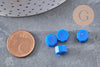 Granulés cire bleu à cacheter, fourniture pour création sceaux personnalisés pour sceaux et invitations de mariage, x100 (G4174)