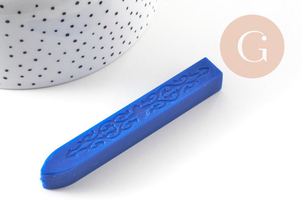 Batonnet de cire à cacheter bleue sans mèche, x1 (G3333)
