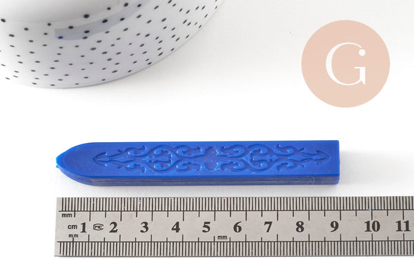 Batonnet de cire à cacheter bleue sans mèche, x1 (G3333)