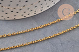 Chaine forçat fer doré 2 mm, x5 Mètres (G0751)