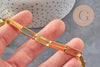 Chaine doré maille rectangle,chaine collier, chaine dorée,chaine large,19x7mm, X 1Mètre G1788