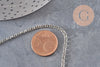 Chaine rolo fer platine 2.5 mm, x 5mètres (G1507)