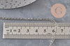 Chaine rolo fer platine 2.5 mm, x 5mètres (G1507)