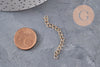 Chaine extension laiton brut 45mm, x5 (G11109)