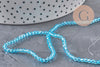 Perles cristal toupies à facette bleu transparent 3-3.3mm, x1 fil de 38cm (G11112)