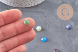 Cabochon carré pierre naturelle 8x8mm, x1 (G11155)