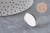 Clous-puces oreille support cabochon rond 10mm acier 304 inoxydable platine, x2 VALIDE