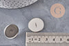 Clous-puces oreille support cabochon rond 10mm acier 304 inoxydable platine, x2 VALIDE