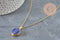 Customizable Blue Locket Pendant Necklace, Gold-Plated 304 Stainless Steel, x1 (G11162)