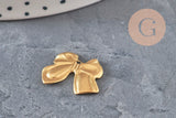Pendentif noeud papillon laiton brut 17mm, x1 (G10167)