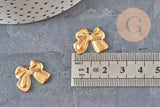 Pendentif noeud papillon laiton brut 17mm, x1 (G10167)