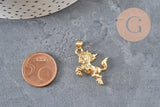18k gold 22mm rearing horse charm, x1 VALID
