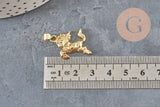 18k gold 22mm rearing horse charm, x1 VALID