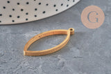 Colgante gota oblonga acero inoxidable 304 dorado IP sin fondo 38mm, x1 VÁLIDO