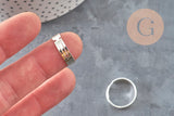 Anillo ajustable personalizable en acero inoxidable dorado 18mmx10mm, x2 (G6870)