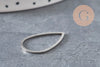 Stainless steel 201 drop connector pendant, gold or platinum plated, 26mm, x2 VALID