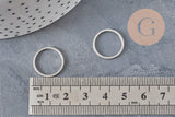 Round connector pendant, 304 stainless steel, platinum, 16mm, x10 VALID