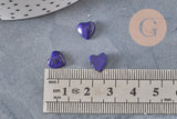 Cabujón corazón lapislázuli natural 8x8mm, x1 VÁLIDO