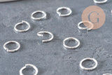 Anneaux de jonction ronds acier inoxydable argent 8mm-0.9mm, x50 (G11183)