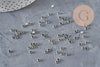 Crimp beads platinum-plated brass 3x2mm, x2 grams VALID