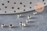 Crimp beads platinum-plated brass 3x2mm, x2 grams VALID