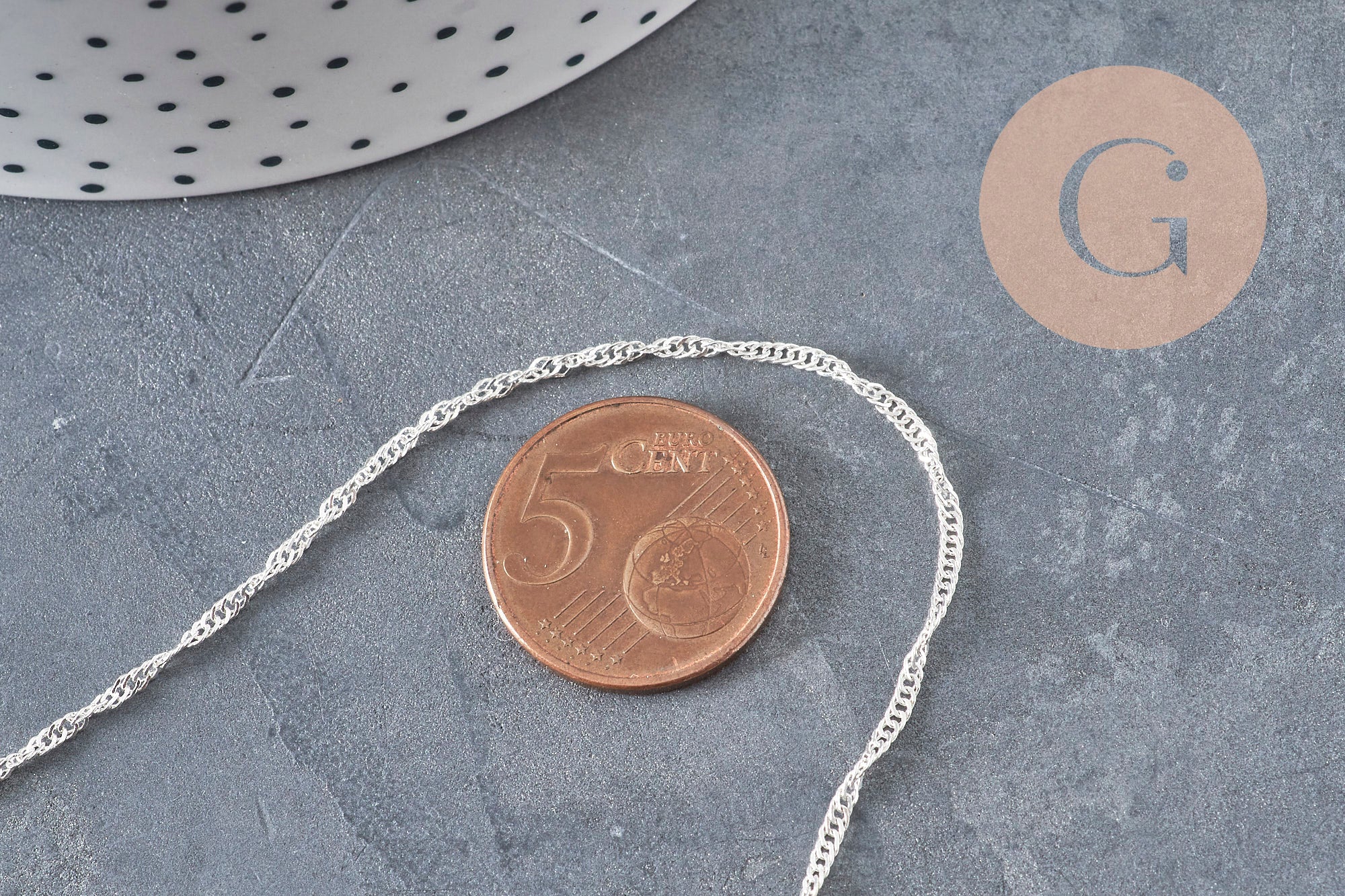 Necklace Singapore Chain Stainless Steel Silver 2mm/43cm, x1 VALID