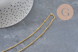 Satellite chain necklace iron & gilded brass 81.5cm, x1 VALID