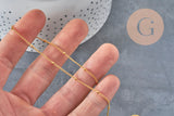 Satellite chain necklace iron & gilded brass 81.5cm, x1 VALID