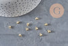Enganche de goma para colgante de latón dorado 6.5x3.5mm, x10 VÁLIDO