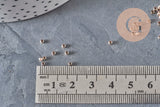 Abalorios engarce latón oro rosa 2x1.2mm, x1Gr VÁLIDO