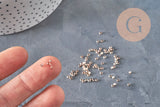 Abalorios engarce latón oro rosa 2x1.2mm, x1Gr VÁLIDO