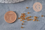 Petite perles de rocaille dorée transparent 2mm, x 10gr (G11267)