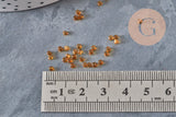 Petite perles de rocaille dorée transparent 2mm, x 10gr (G11267)