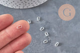 Grande bélière acier 304 inoxydable argenté 5.5mm, x10 (G11266)