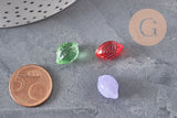 Glass Lemon Fruit Pendants 14mm, x5 VALID