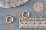 Fermoir boucle OT acier 304 inoxydable IP or rose 19mm, x1 (G11351)