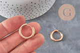 Créoles interchangeable acier 316 inoxydable or rose IP 20mm, la paire (G11362)
