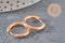 Aros intercambiables de acero inoxidable 316 oro rosa IP 20mm, el par (G11362)