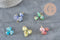 Colored natural quartz nugget charm, 304 stainless steel, golden, 15mm, x1 (G11368)