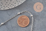 Chaine satellite acier 304 inoxydable platine4mm, x1 mètre (G11336)