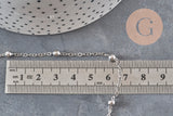 Chaine satellite acier 304 inoxydable platine4mm, x1 mètre (G11336)